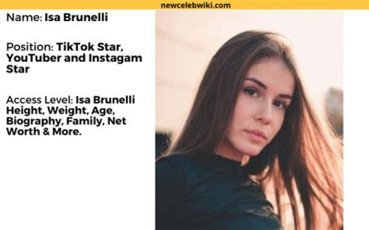 
Isa Brunelli Height, Weight, Net Worth, Age, Birthday, Wikipedia, Who, Nationality, Biography 